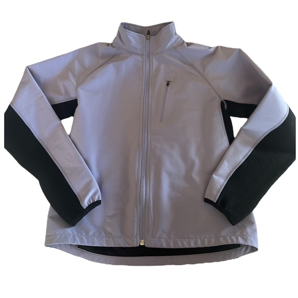 IBEX Women’s Merino Wool WindBlock Purple and Black Zip-Up Jacket Size L - Picture 4 of 10
